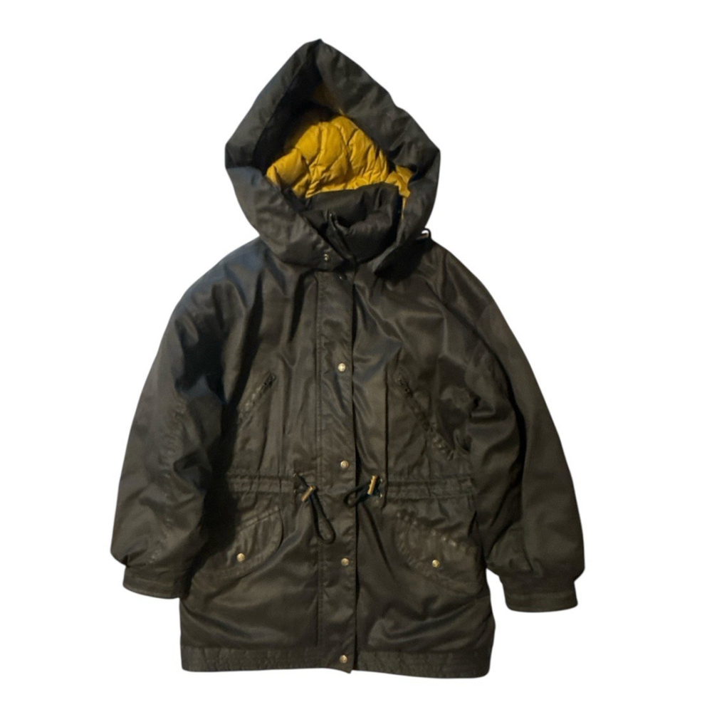 Vintage Brambilla France Down Puffer Coat Men’s Size M Quilted Lining Lux Hood